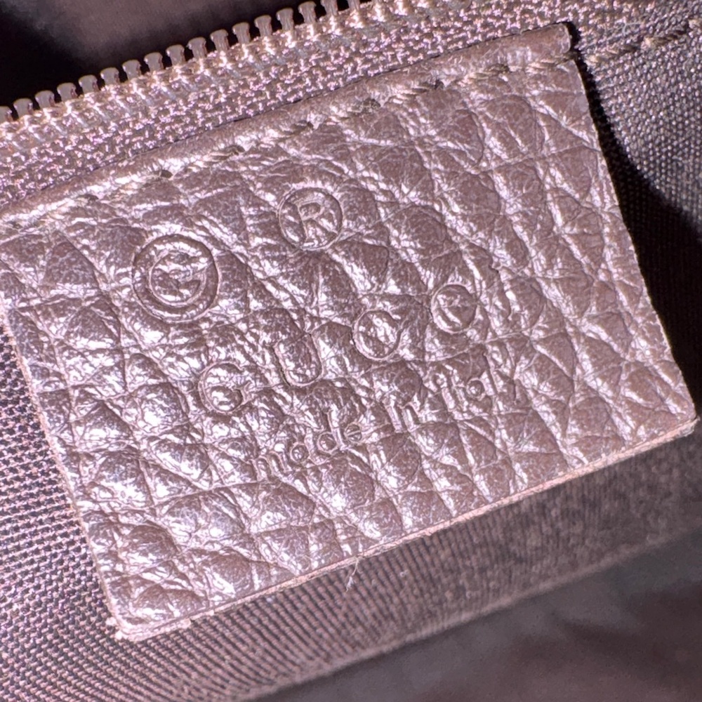 Gucci  GG  Crystal Prince Tote  Bag Coated Canvas Leather Trim Authentic - Picture 14 of 15